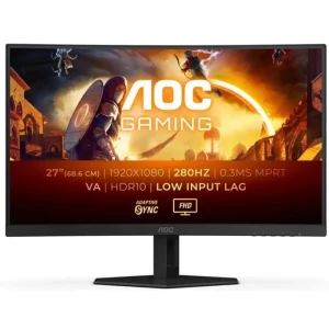 Monitor Gaming 280Hz 27" Curvo AOC C27G4ZXE 0,3ms Fast VA