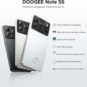 DOOGEE Note 56 | 24GB RAM 64GB Batería 6150mAh Android 16 6,56" 90Hz